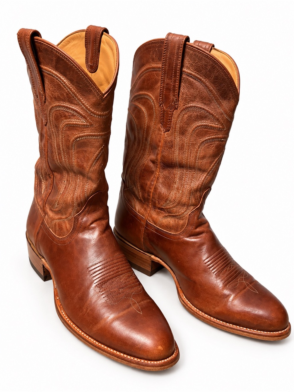 Tecovas Men’s Cartwright 10D Brown Leather Western Cowboy Boots